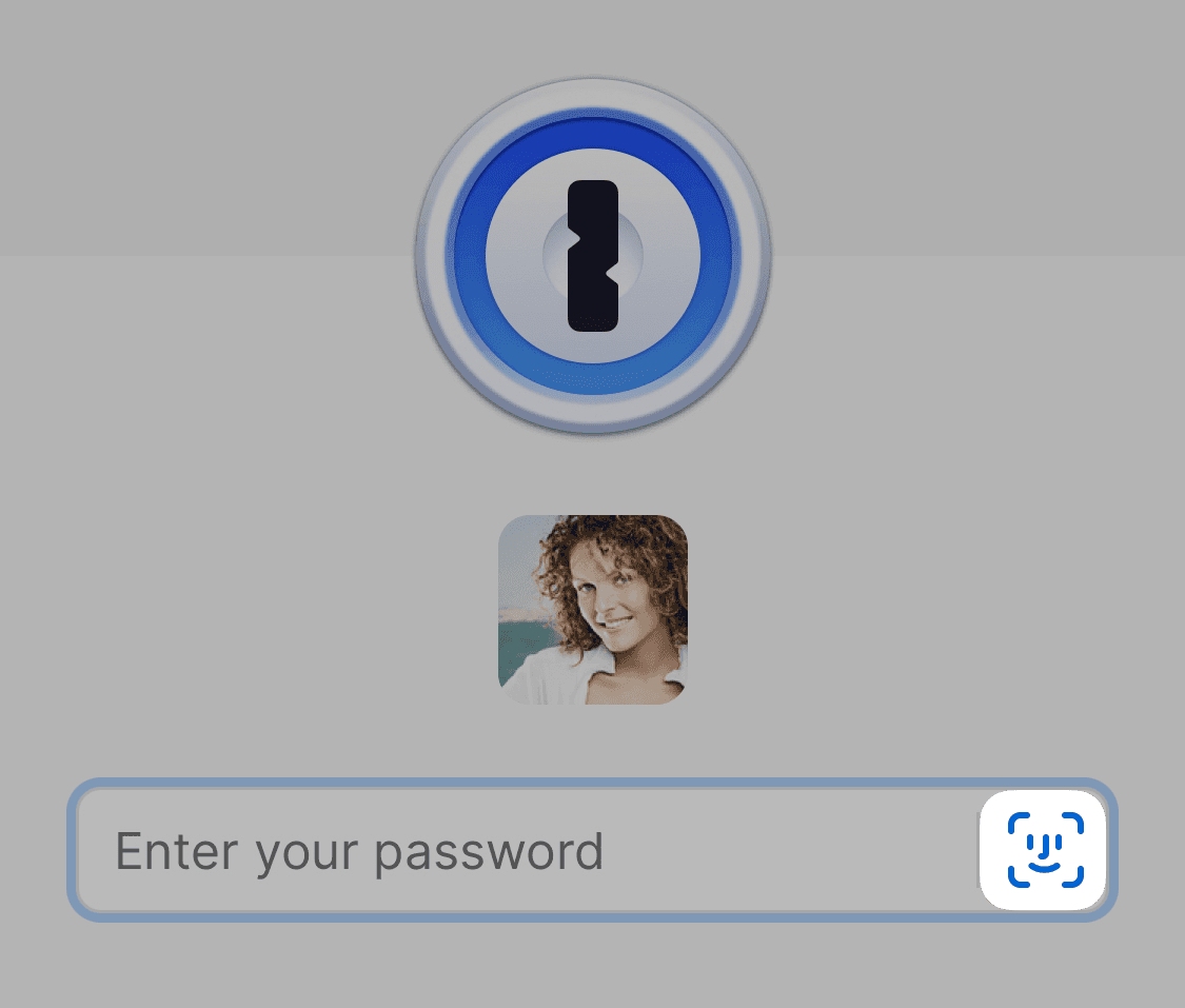 iPhoneのロック画面の生体認証のボタン