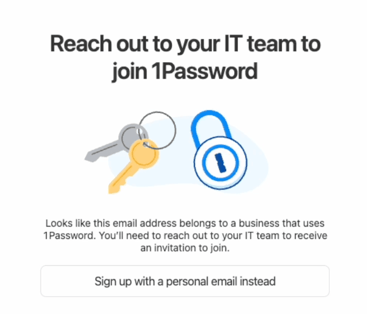 アカウント作成を止めたときの表示
