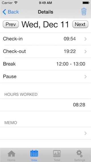TimeSheet screenshot 4